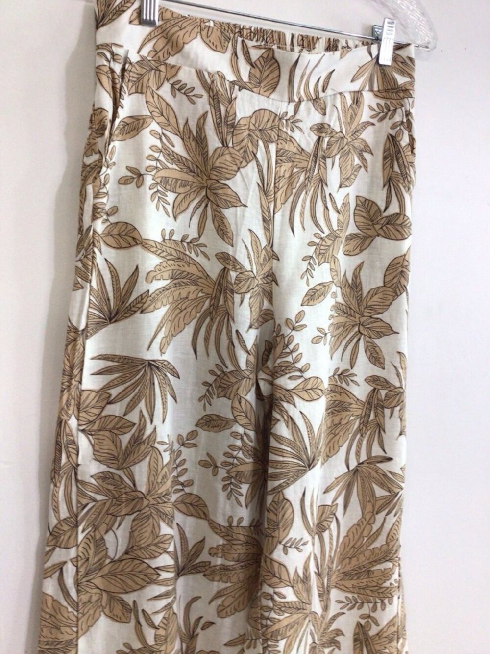Nicole Miller Floral Linen Pants Womens Medium New - Picture 3 of 6